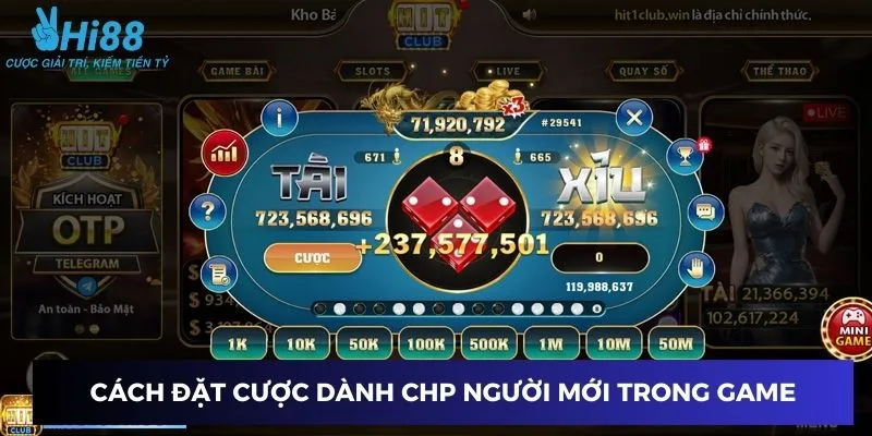 Cách đặt cược dành cho người mới trong game